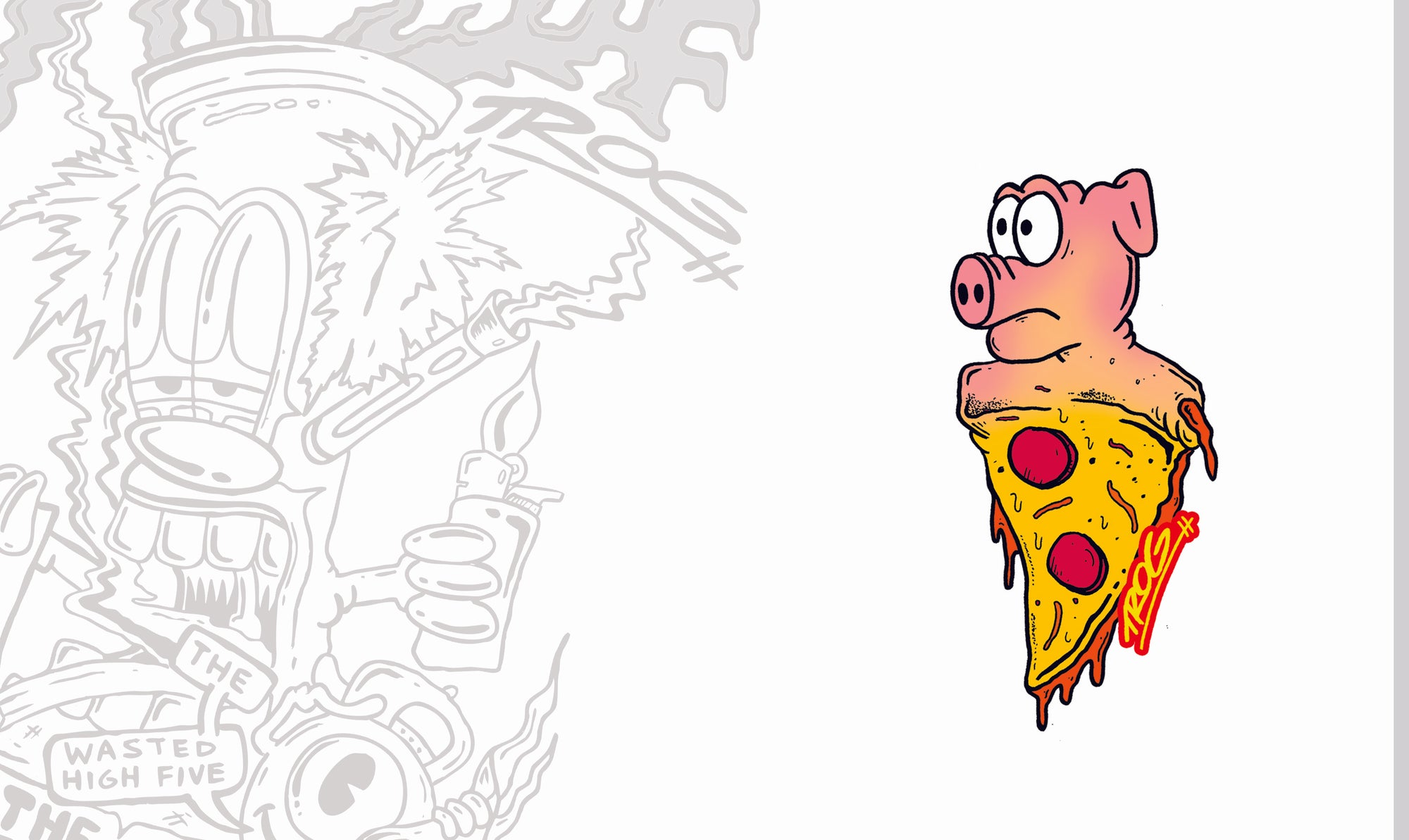 PIZZA PIG STICKER