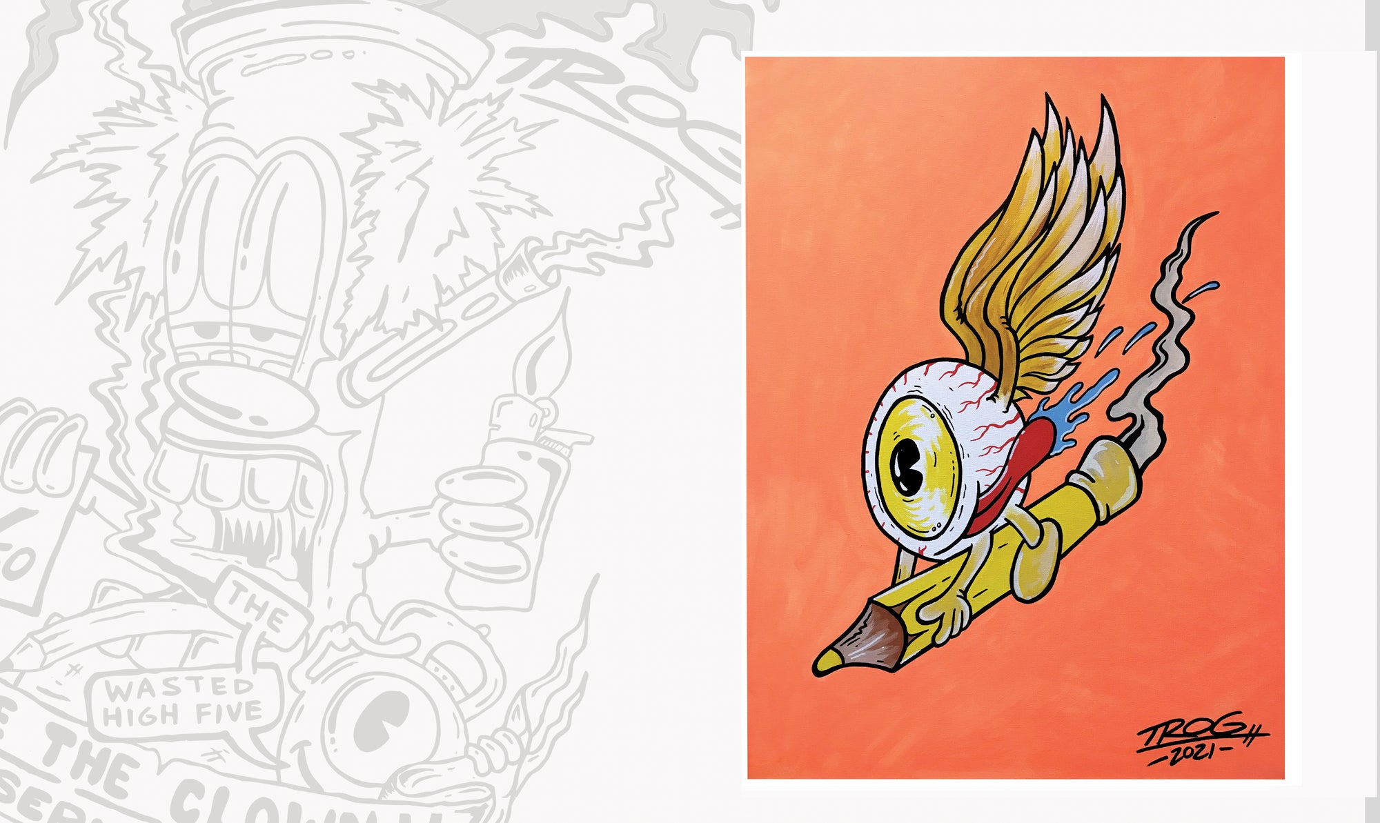 Flying Pencil Canvas